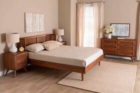 Baxton Studio 193271388745 Rina Ash Walnut Wood 4-piece Full Size Bedroom Set
