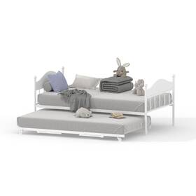 Idealhouse B-p0vgt56gn9daepkc9spatu9i Daybed With Trundle Metal Twin Size Day Bed Stylish Headboard Sofa Bedfra