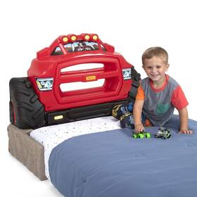 Simplay3 419030-01 Monster Truck Headboard Twin Size Plastic Car Bed For