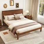 Giantex Wood Queen Bed Frame With Headboard, Mid Century Modern Platform. Fixed Price $306.65.