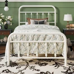 Sha Cerlin Twin Size Metal Platform Bed Frame With Victorian Style Iron-art H.... Fixed Price $119.77.