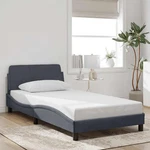 Bed Frame "dover" Platform Dark Gray 39.4"X74.8" Twin Velvet Vidaxl. Fixed Price $131.99.