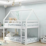 Euroco Pine Wood Bunk Bed, Twin-over-twin, White. Fixed Price $359.31.