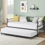 Twin Size Daybed Frame W/ Trundle, Modern Steel Slat Support Sofa Home. Fixed Price $142.49.