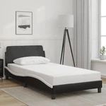 Bed Frame "dover" Black&white 39.4"X74.8" Twin Faux Leather Vidaxl. Fixed Price $138.99.