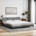 Bed Frame "dover" Light Gray 76"X79.9" Fabric Vidaxl. Fixed Price $197.99.