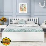 Giantex Bed Frame Queen White Solid Wood. Fixed Price $209.99.