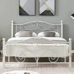 Full Size Bed Frame Headboard Footboard Heavy Duty Metal Slats White Vecelo Easy. Fixed Price $154.99.